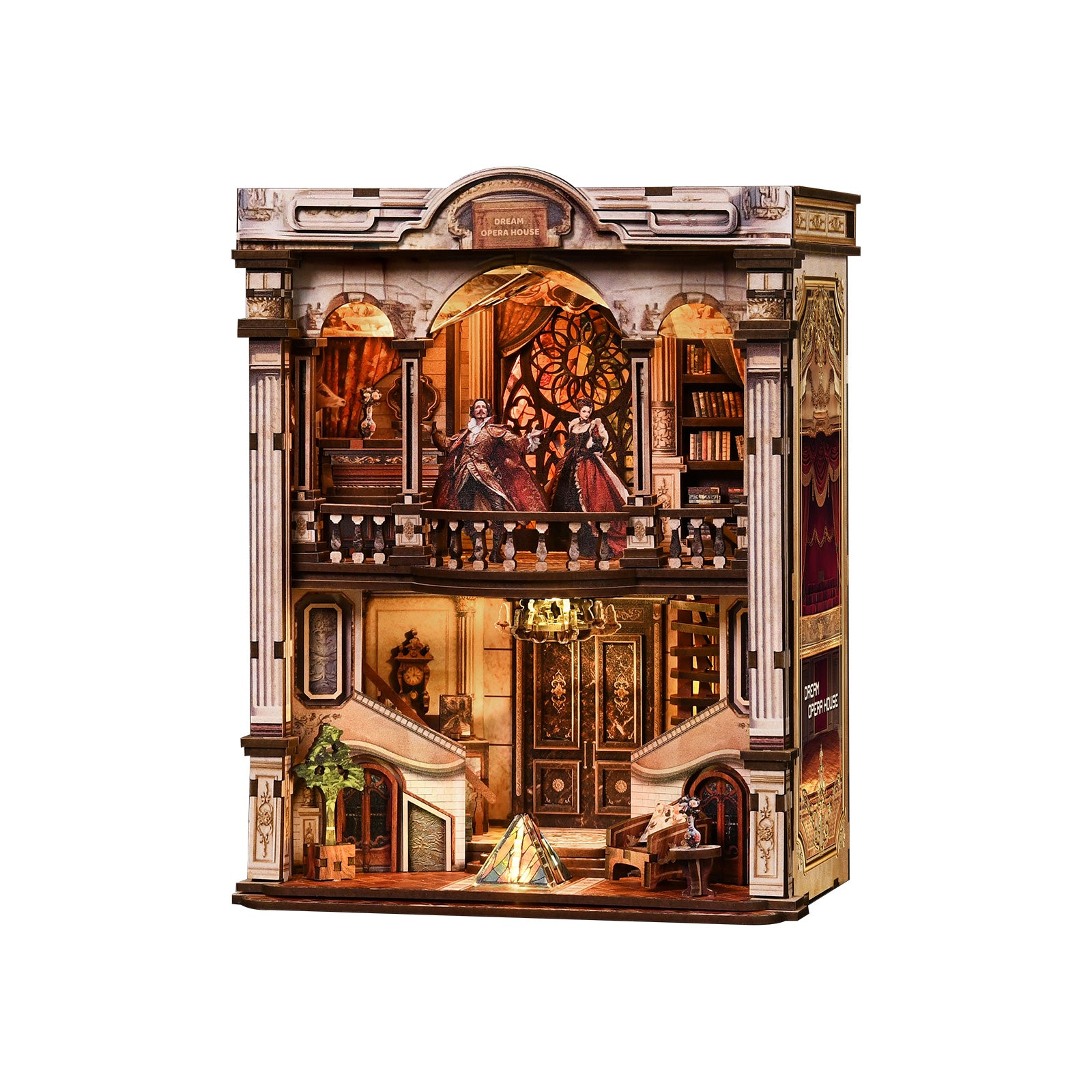 Booknook Dream Opera House – schuin links