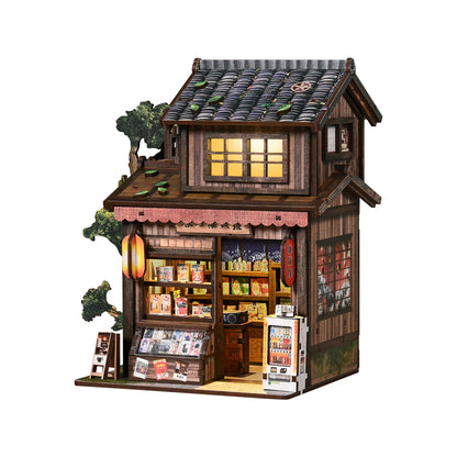 Miniatuur bouwpakket Kasuga Grocery Store – schuin links