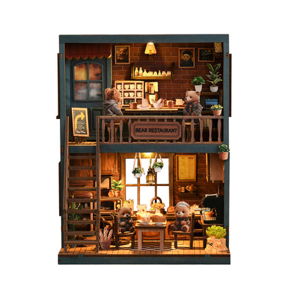 Miniatuur bouwpakket Berenrestaurant – vooraanzicht