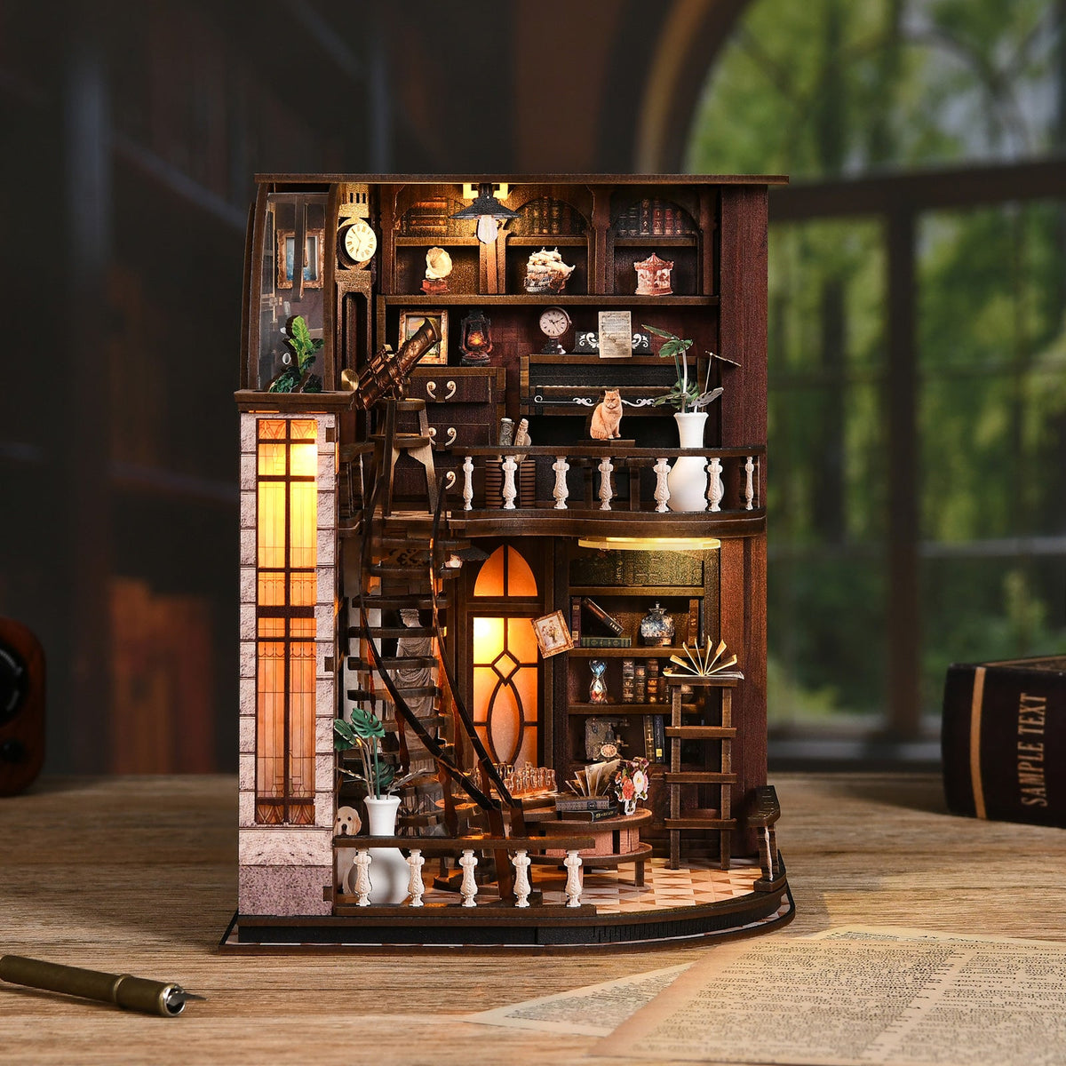 Miniatuur bouwpakket Bacchus Bookstore - Assemblr
