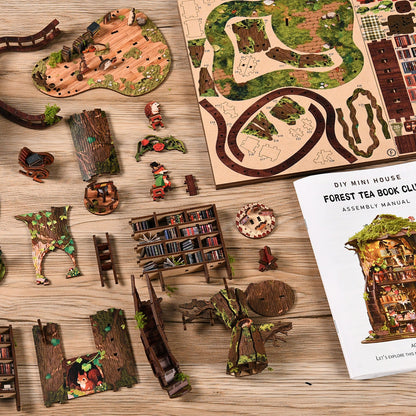 Miniatuur bouwpakket Forest Tea Book Club - Assemblr