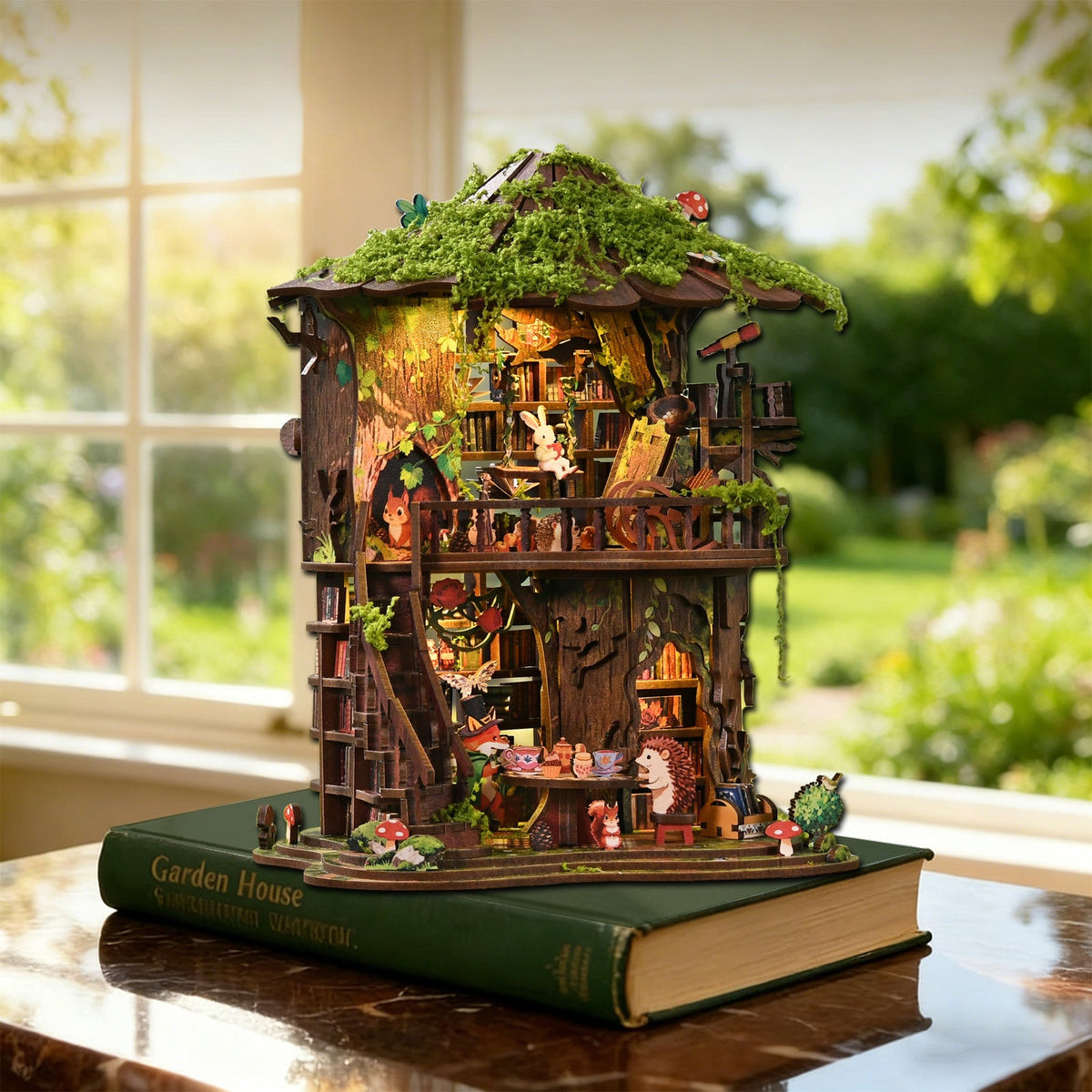 Miniatuur bouwpakket Forest Tea Book Club - Assemblr
