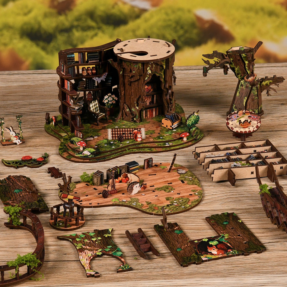 Miniatuur bouwpakket Forest Tea Book Club - Assemblr
